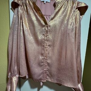 Karlie Gold Long Sleeve Sailor Collar Blouse